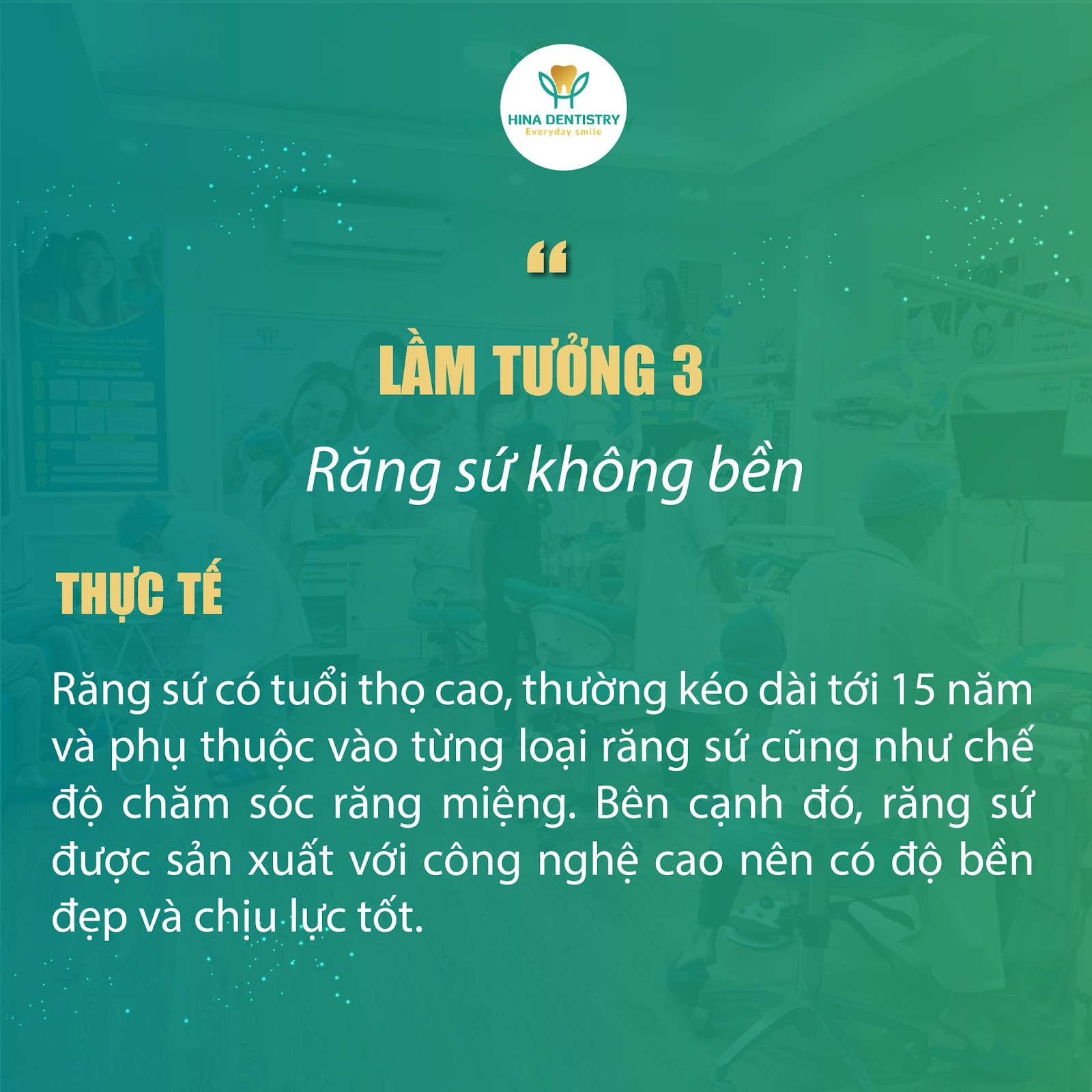 4 lầm tưởng về răng sứ thẩm mỹ