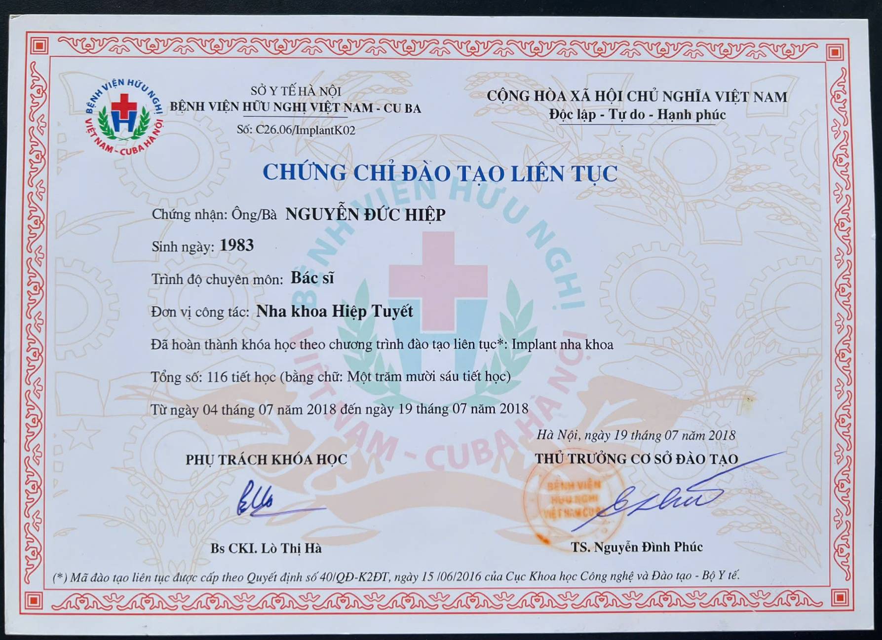 Bằng cấp - Chứng chỉ