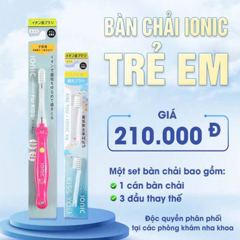 Bàn chải Ionic trẻ em Bàn chải Ionic trẻ em